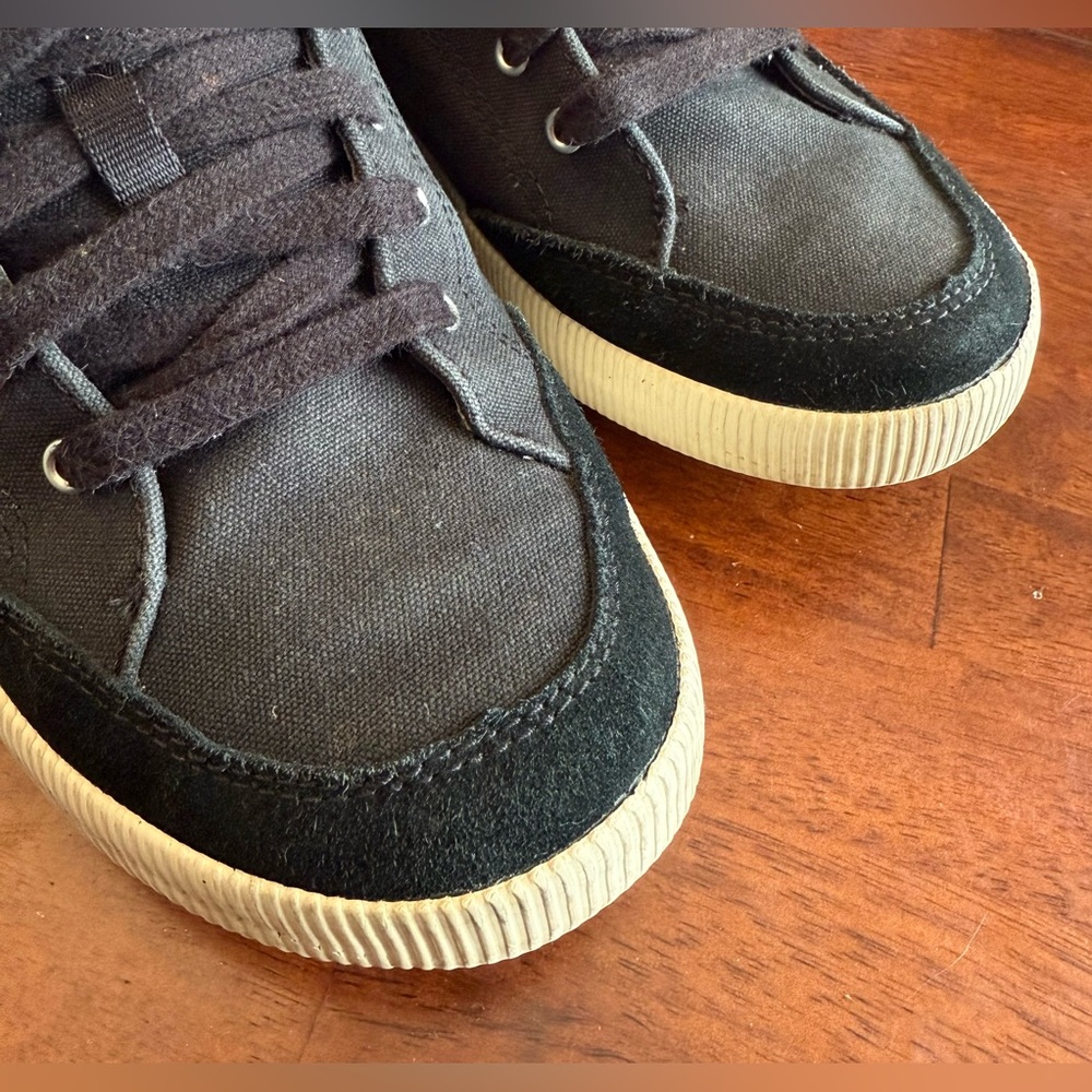 SOREL women’s OutNAbout Waterproof Low Sneakers Black Canvas Comfort Walking 10✨ - Picture 4 of 7